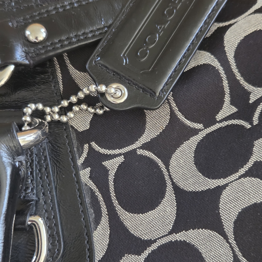 Coach Black and Gray Women's Bag - Picture 4 of 11